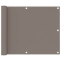 Balcony Screen Oxford Fabric Taupe Waterproof UV Resistant 75 x 500 cm 75x500cm