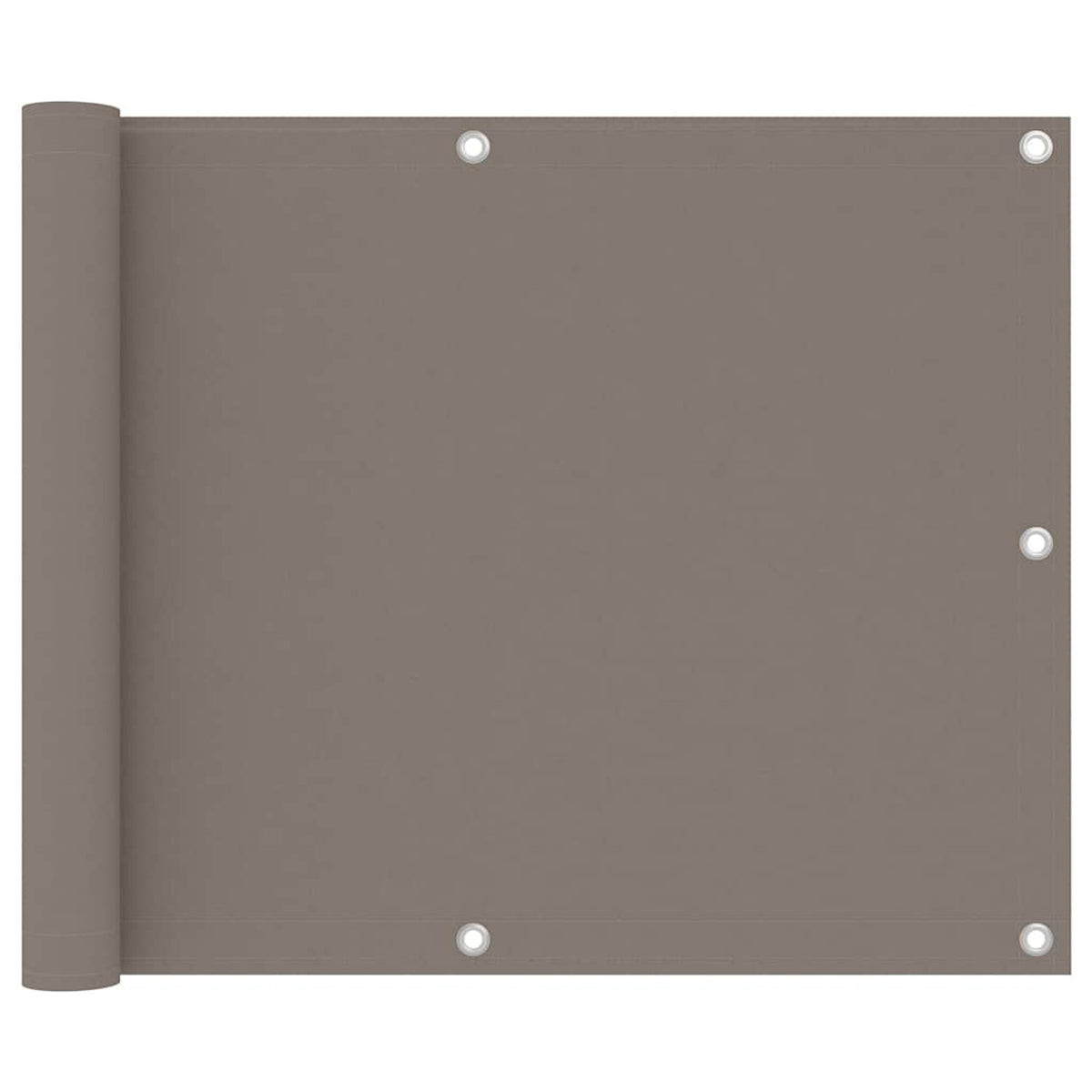 Balcony Screen Oxford Fabric Taupe Waterproof UV Resistant 75 x 500 cm 75x500cm