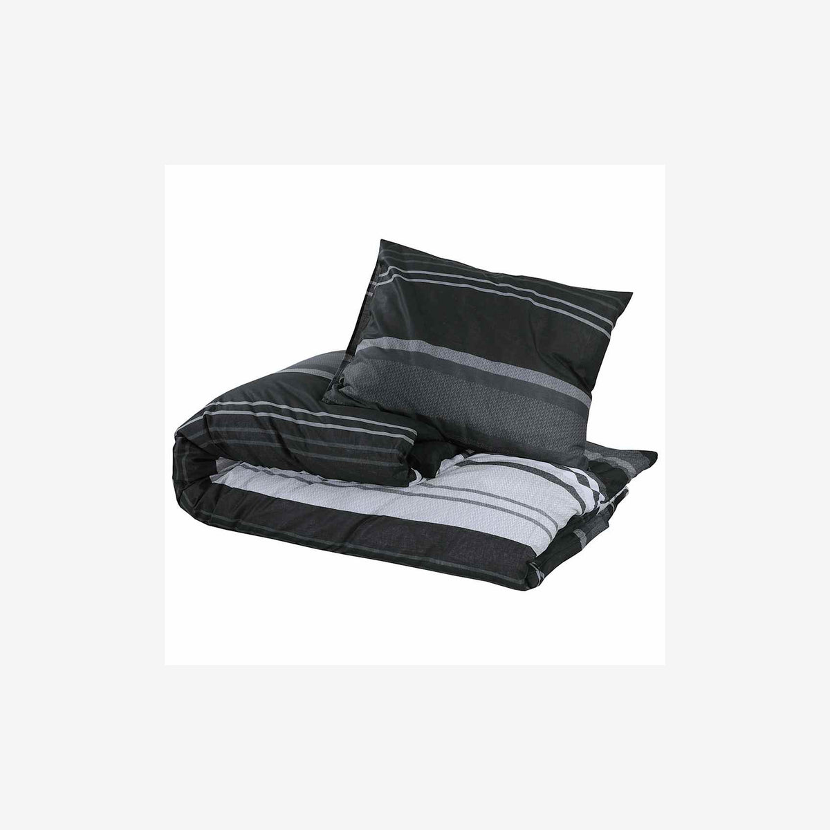 Duvet Cover Cotton Black 200 x 135 cm Bedding Bed Linen Bedroom Variant 3
