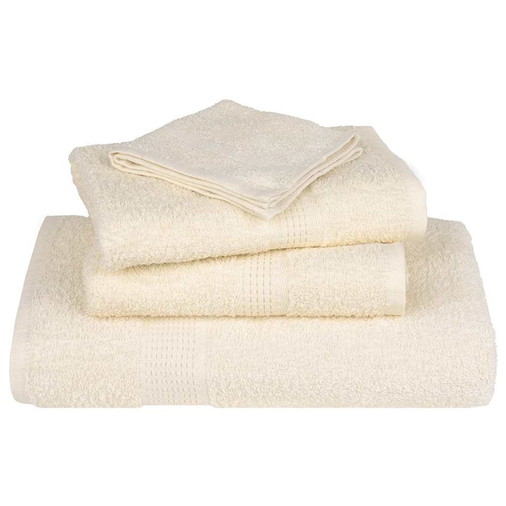 Towel Cotton Cream 200 x 100 cm Bathroom Bath Linen Home Towels 2 pcs FROGN