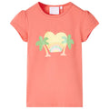 Kids T-Shirt Cotton Coral 92 Children's Top Kids Clothing Kids Wear Kids' Tops