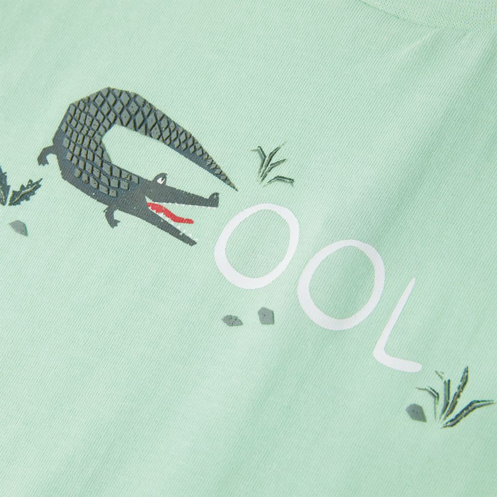 Kids T-Shirt Cotton Light Green 128 Children's Top Kids Clothing Kids Wear