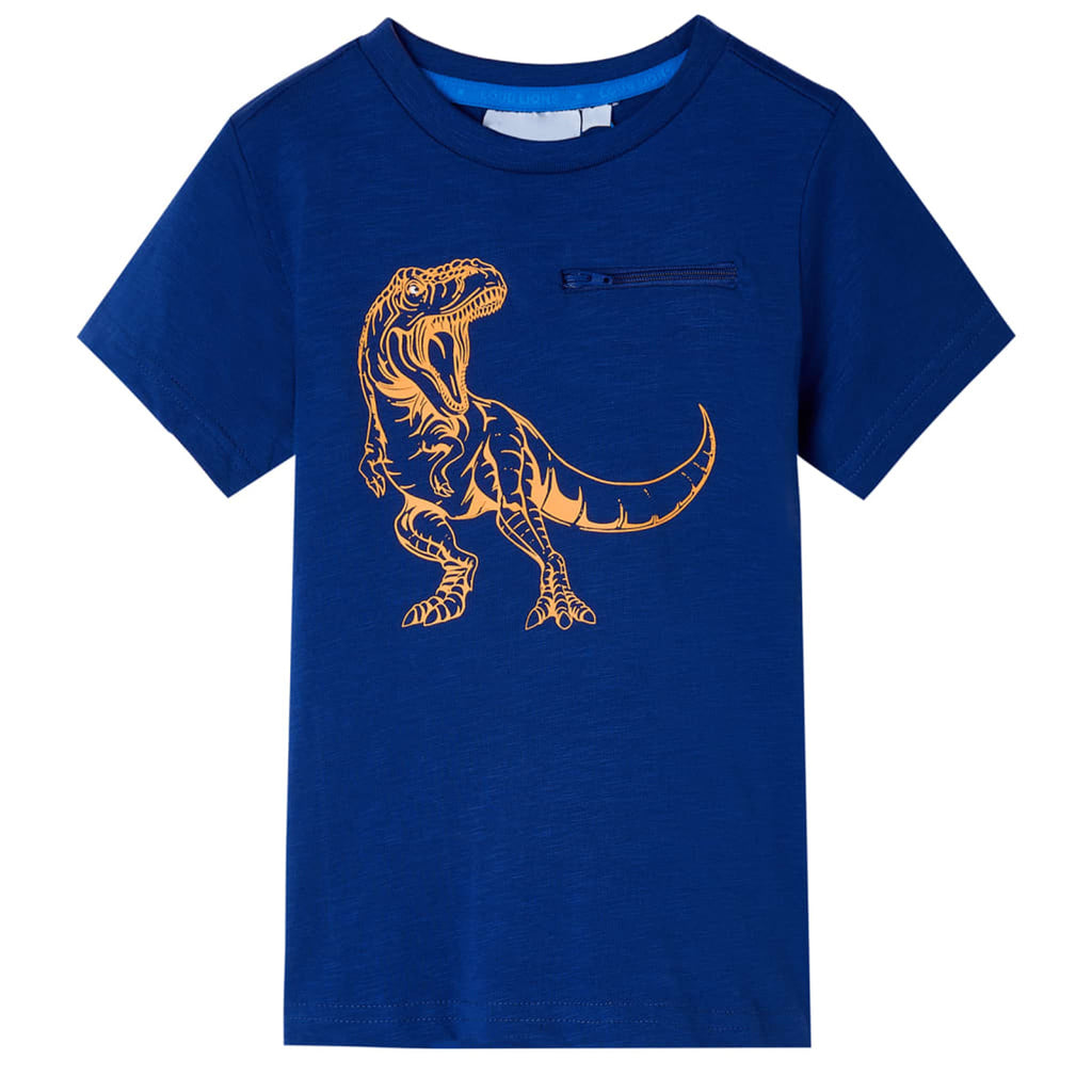 Kids T-Shirt Cotton Dark Blue 140 Children's Top Kids Clothing Kids Wear Short