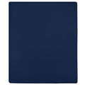 Jersey Fitted Sheet Cotton Navy Blue 200 x 180 cm Bedroom Furniture Bedstead