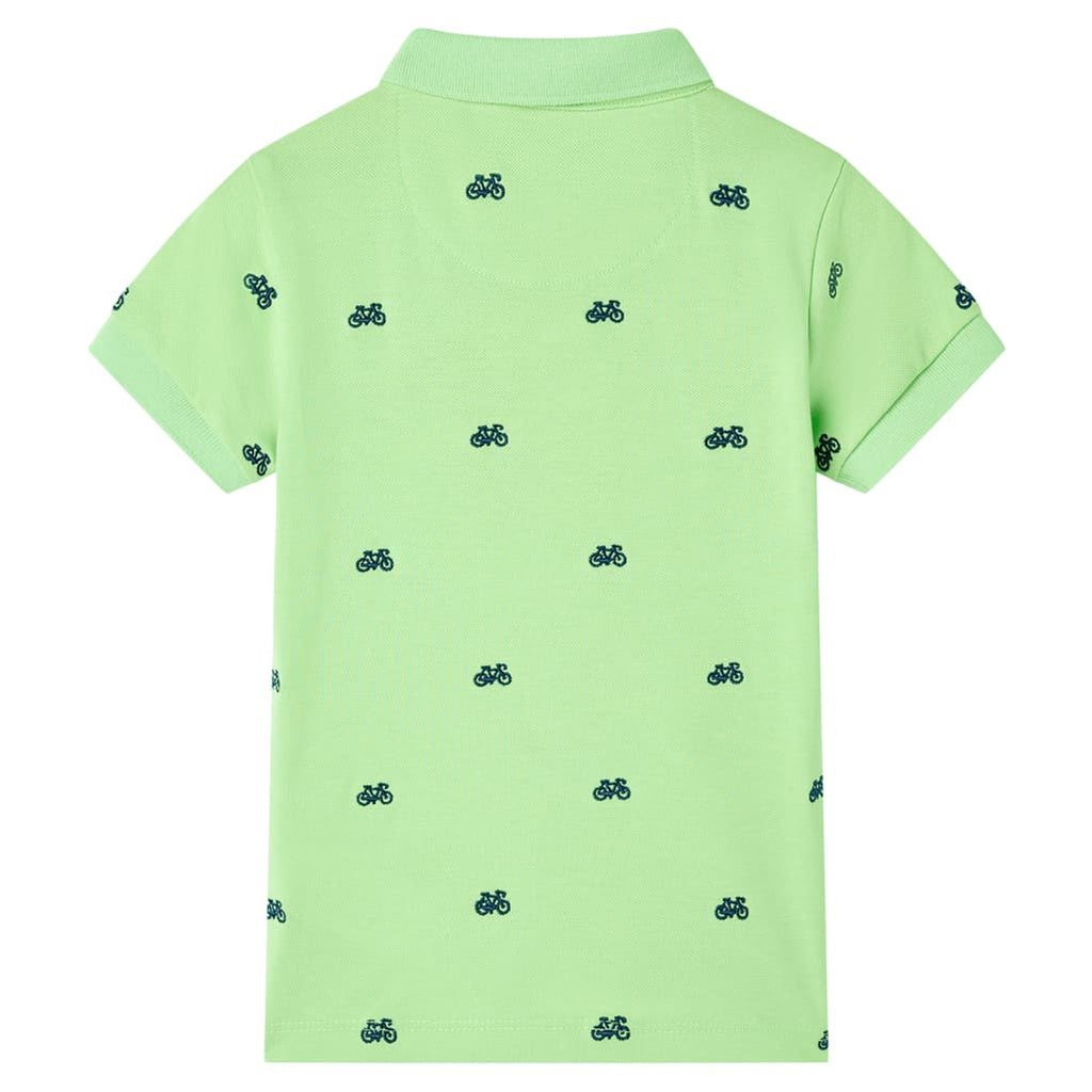 Kids'Polo Shirt Neon Cotton Neon Green 104 Kids Clothing Children's Wear 104