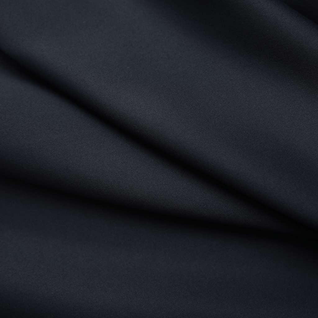 Blackout Curtain Polyester Black 140 x 175 cm Window Dressing Home Variant 2