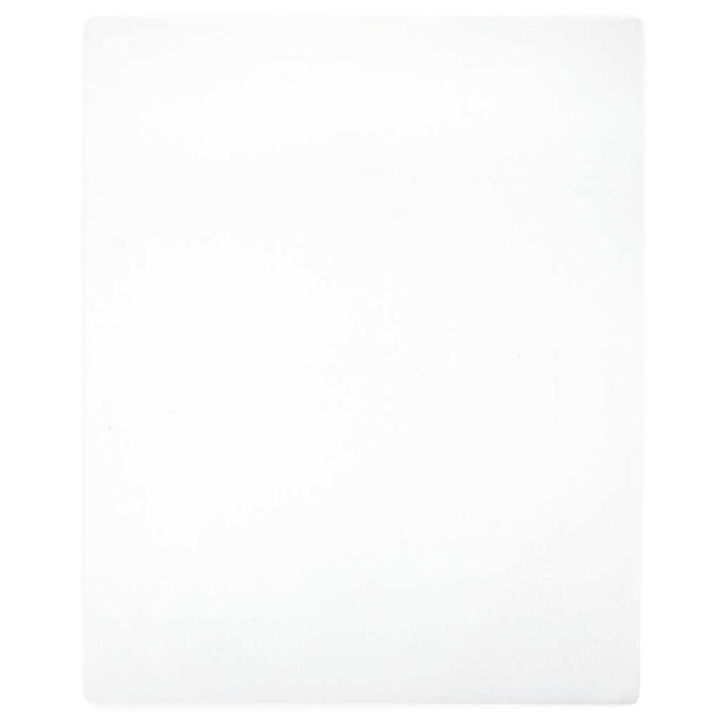 Jersey Fitted Sheet Cotton White 200 x 90 cm Bedroom Furniture Bedstead 200x90cm