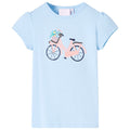 Kids T-Shirt Cotton Light Blue 116 Children's Top Kids Clothing Kids Wear 116