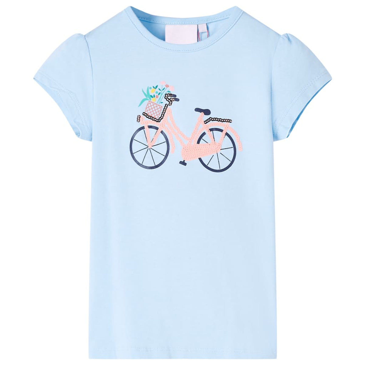 Kids T-Shirt Cotton Light Blue 116 Children's Top Kids Clothing Kids Wear 116