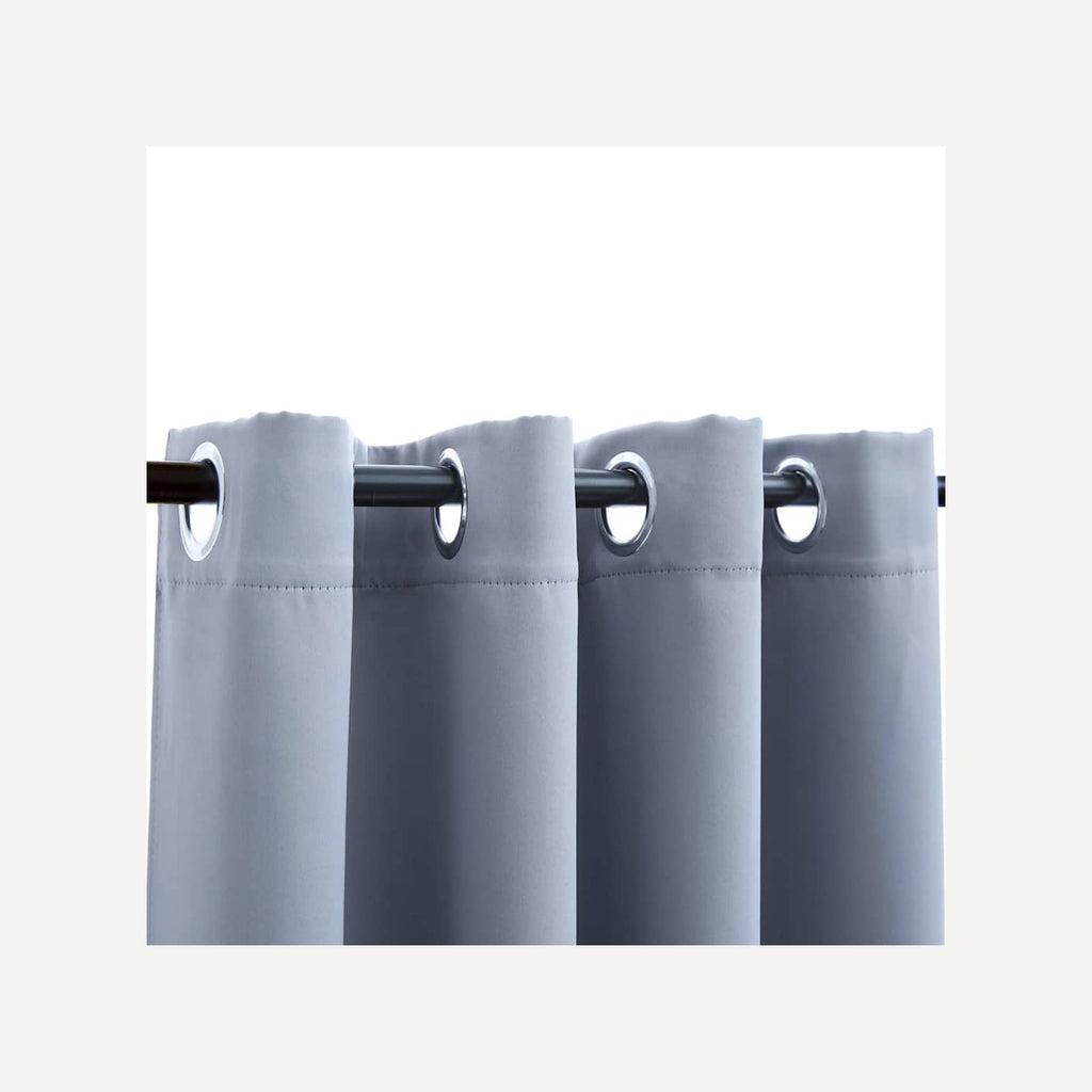 Blackout Curtain Polyester Grey 290 x 245 cm Window Dressing Home Furnishings