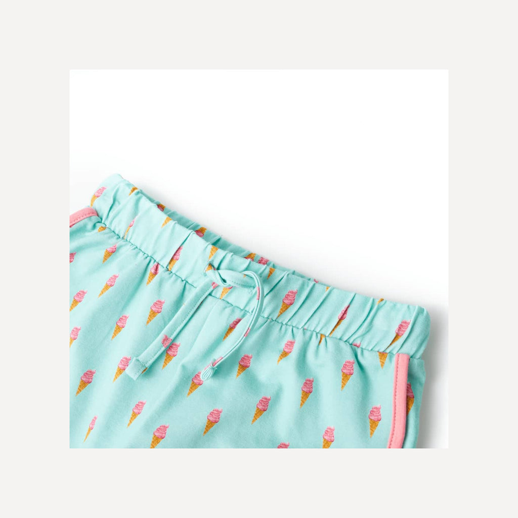 Shorts Cotton Light Mint 140 Kids' Bottoms Kids' Bottom Kids'Shorts Drawstring