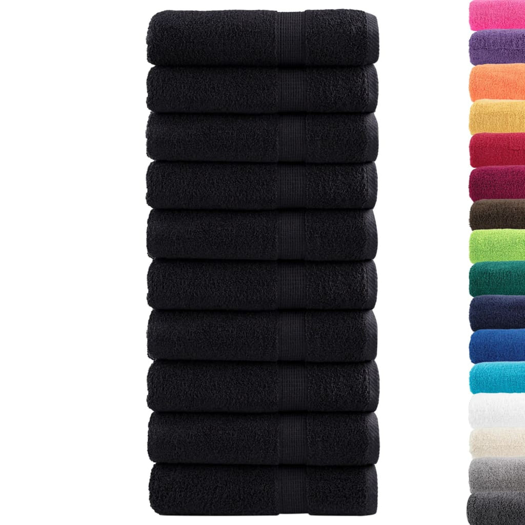 Towel Cotton Black 150 x 100 cm Bathroom Bath Linen Home Towels 10 Variant 2