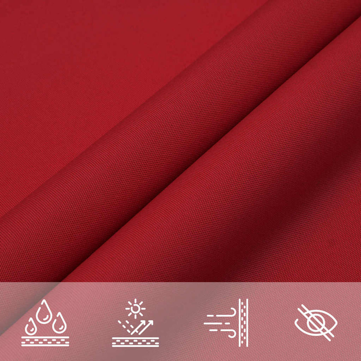 Sunshade Sail Oxford Fabric Red Water Resistant UV Resistant 600 x 700 cm