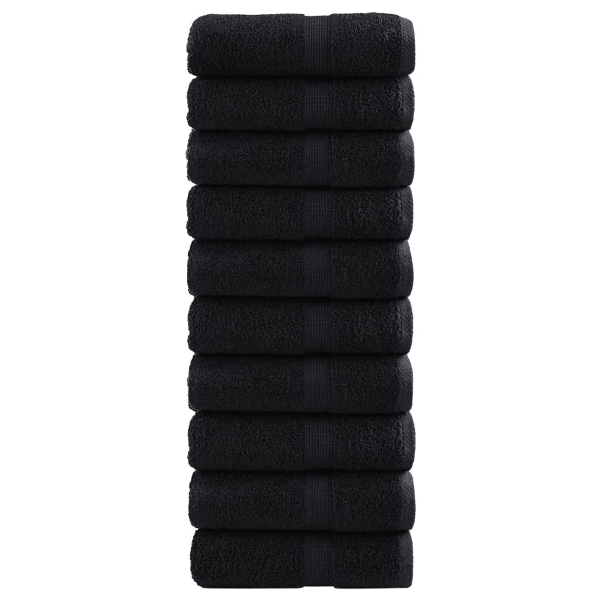 Towel Cotton Black 50 x 30 cm Bathroom Bath Linen Home Towels 10 pcs Variant 2