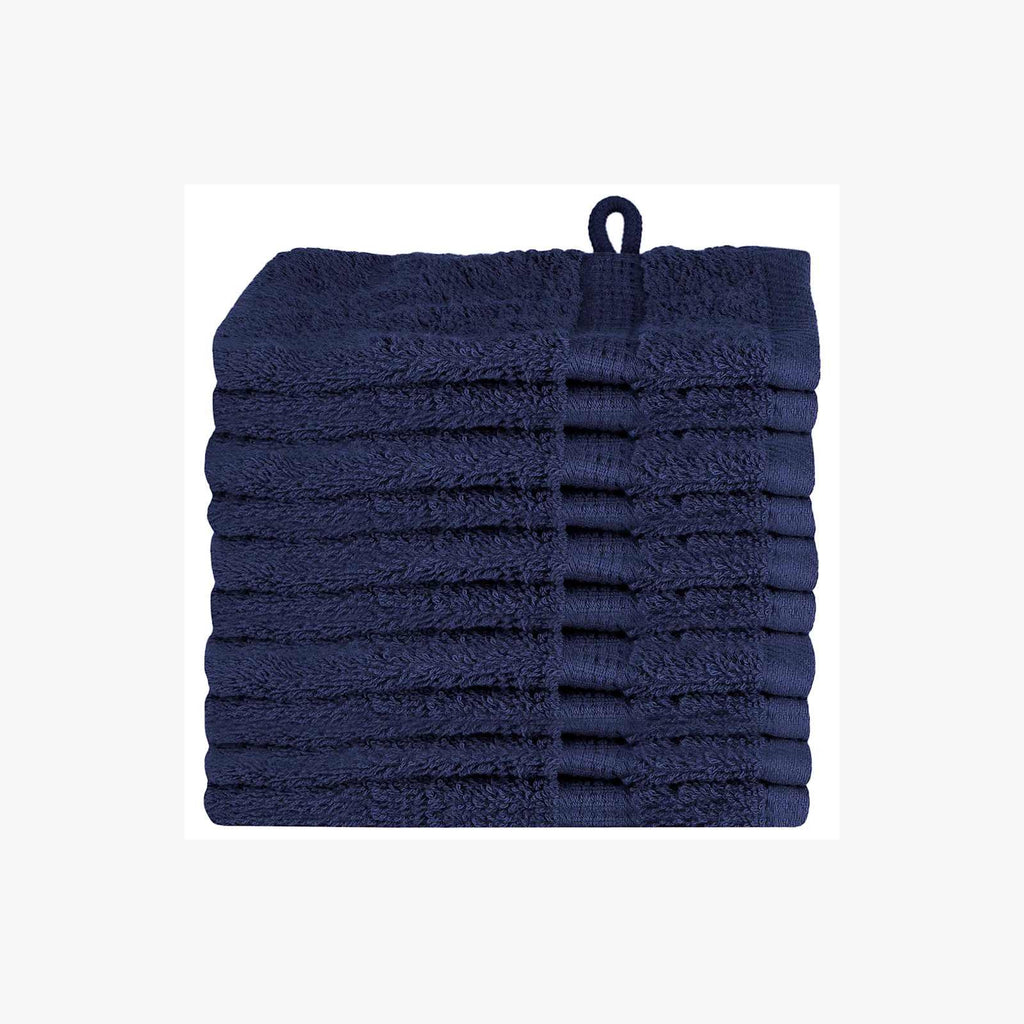 Towel Cotton Navy Blue 15 x 21 cm Bathroom Bath Linen Home Towels 10 pcs Guest