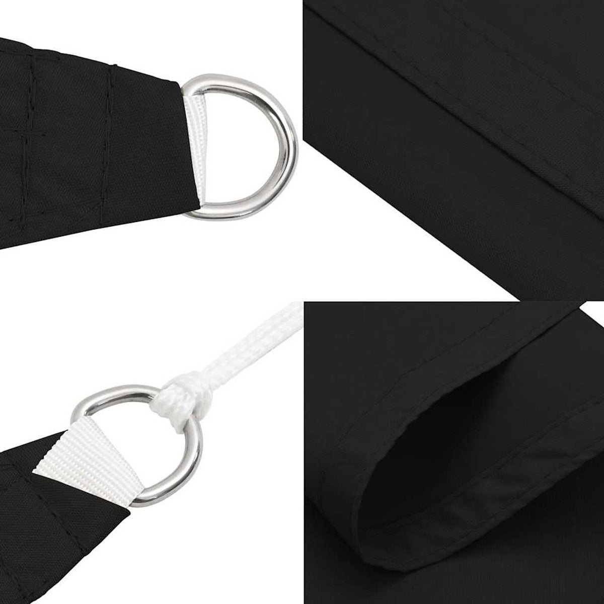 Sunshade Sail Oxford Fabric Black Water Resistant UV Resistant Variant 4