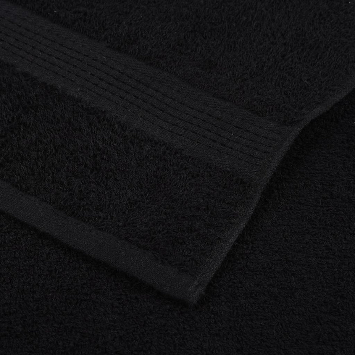 Towel Cotton Black 100 x 50 cm Bathroom Bath Linen Home Towels 10 pcs Hand