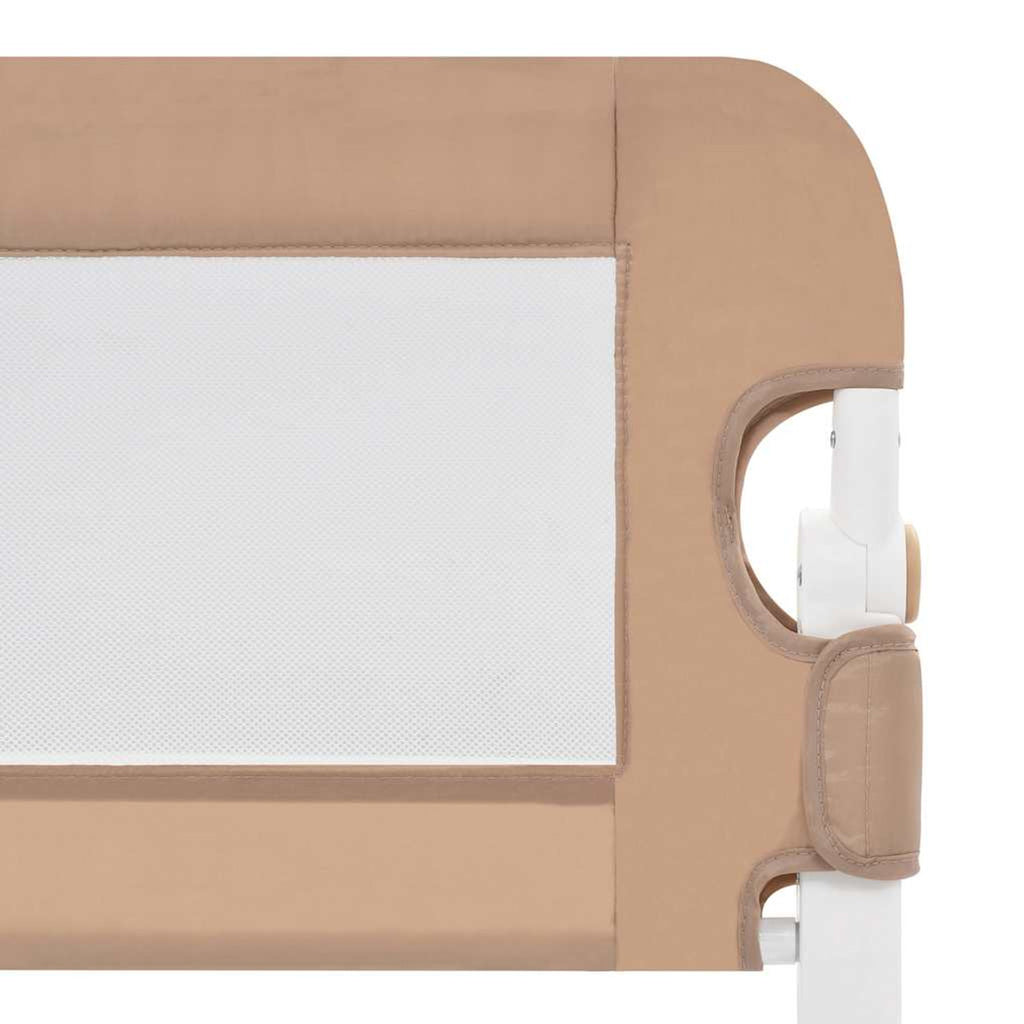 Toddler Safety Bed Rail Polyester Taupe 120 x 40.5 x 42 cm Child Bed Guard