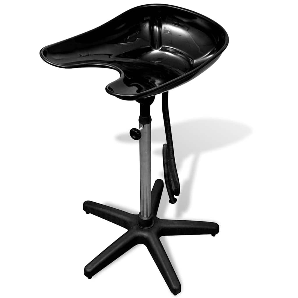 Salon Wash Basin Black Adjustable 50 x 102 cm Hair Care 50x102cm