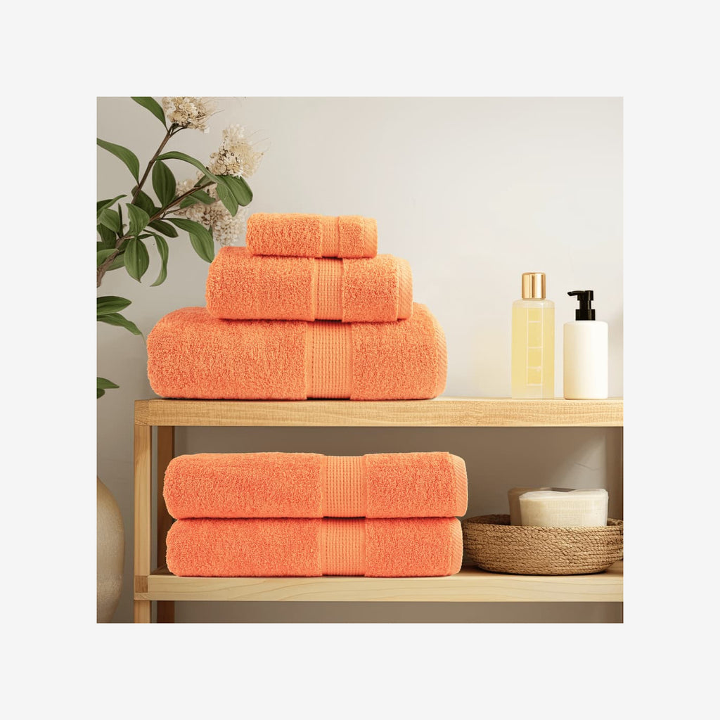 Towel Cotton Orange 50 x 30 cm Bathroom Bath Linen Home Towels 4 pcs Variant 2