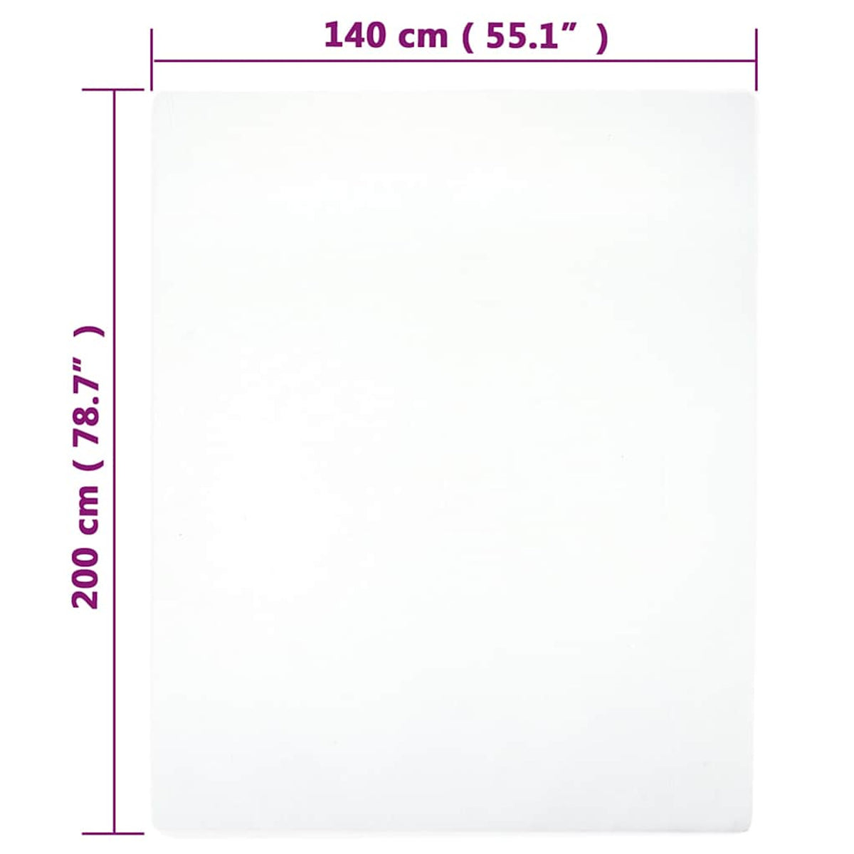 Jersey Fitted Sheets Cotton White 200 x 140 cm Bedroom Furniture Bedstead 2