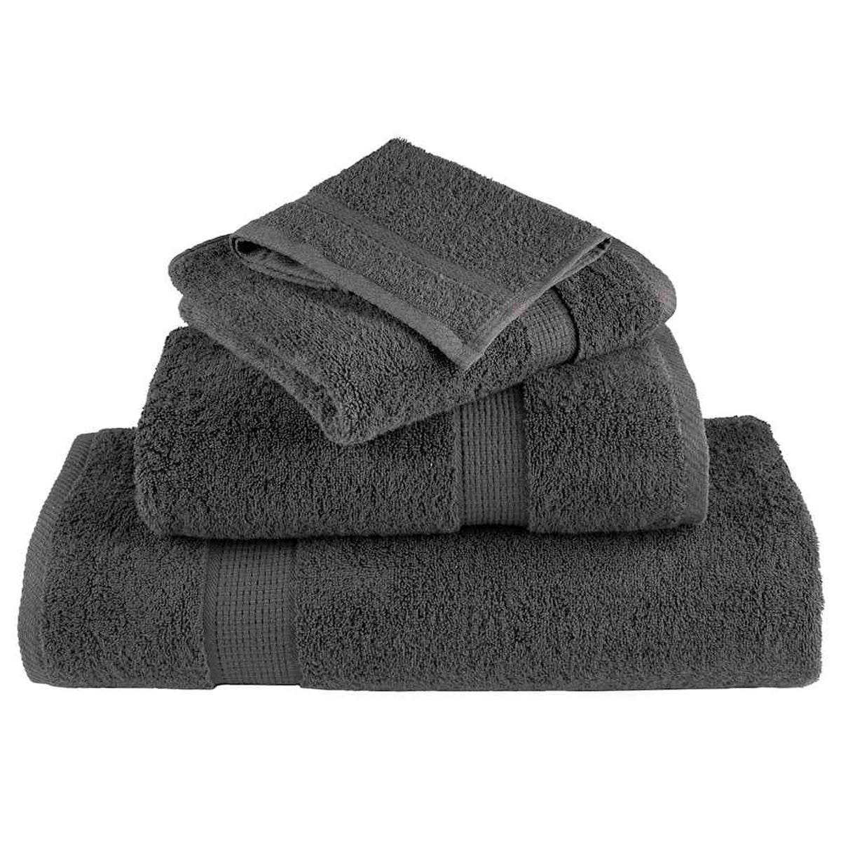 Towel Cotton Anthracite 30 x 30 cm Bathroom Bath Linen Home Towels Variant 2