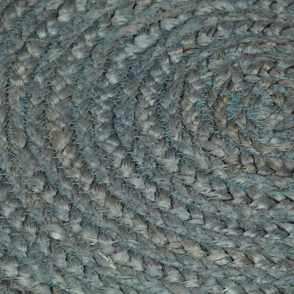 Rug Braided Jute Olive Green 120 x 120 cm Floor Mat Home Decor Floor Covering