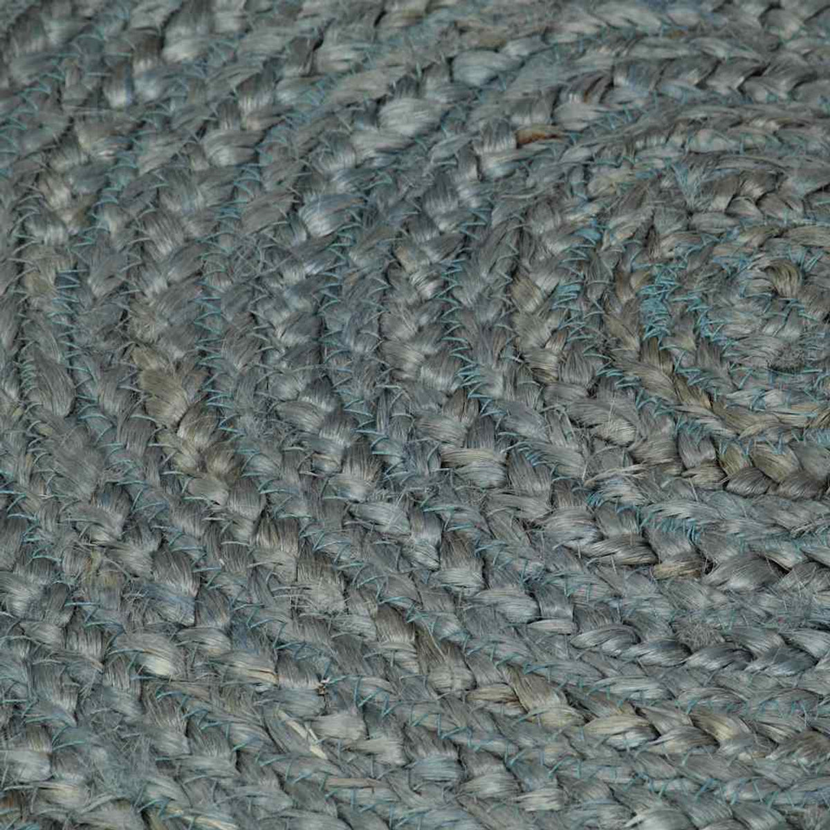 Rug Braided Jute Olive Green 120 x 120 cm Floor Mat Home Decor Floor Covering
