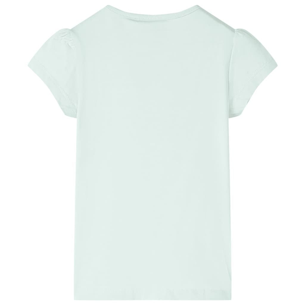 Kids T-Shirt Cotton Light Mint 116 Children's Top Kids Clothing Kids Wear 116