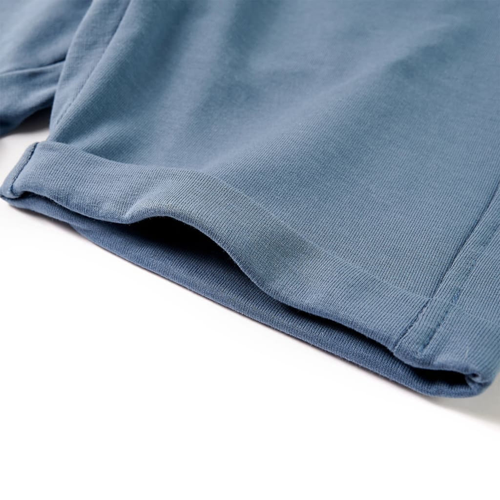 Shorts Cotton Dark Blue 140 Kids' Bottoms Kids' Bottom Kids'Shorts Drawstring