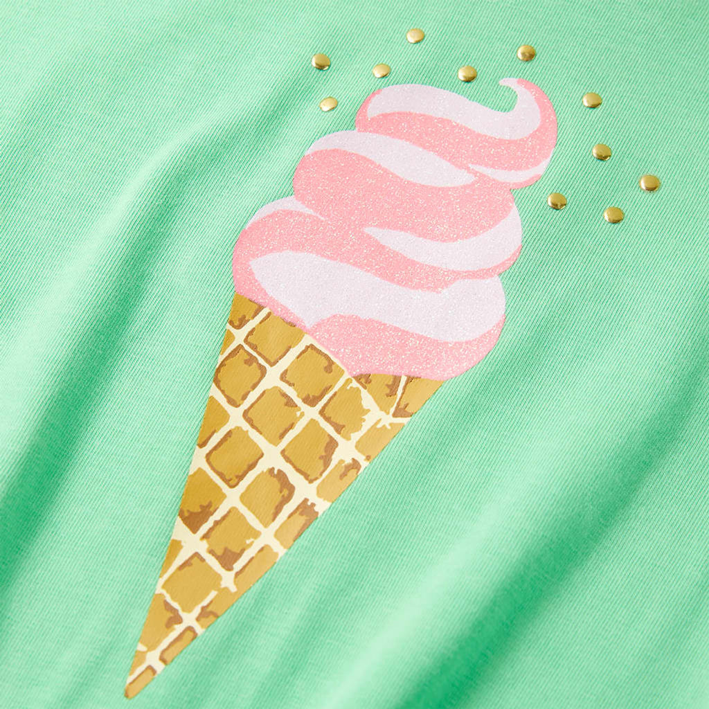 Kids T-Shirt Cotton Light Green 104 Children's Top Kids Clothing Variant 2