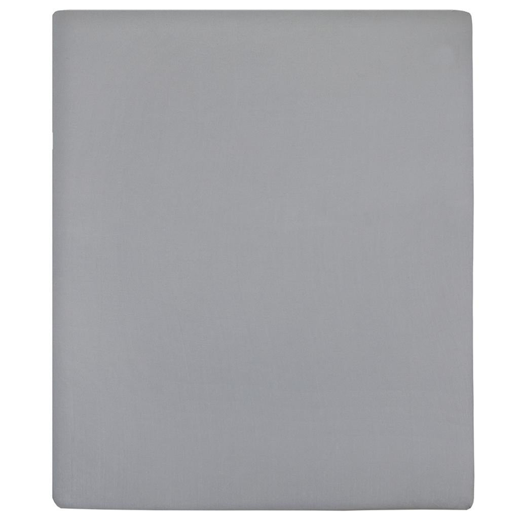 Jersey Fitted Sheet Cotton Grey 200 x 160 cm Bedroom Furniture Bedstead