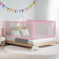 Toddler Safety Bed Rail Fabric (100% Polyester) Pink 200 x 25 x 95 cm Bedguard