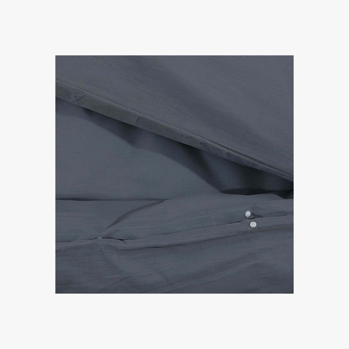 Duvet Cover Cotton Anthracite 220 x 260 cm Bedding Bed Linen Bedroom Quilt