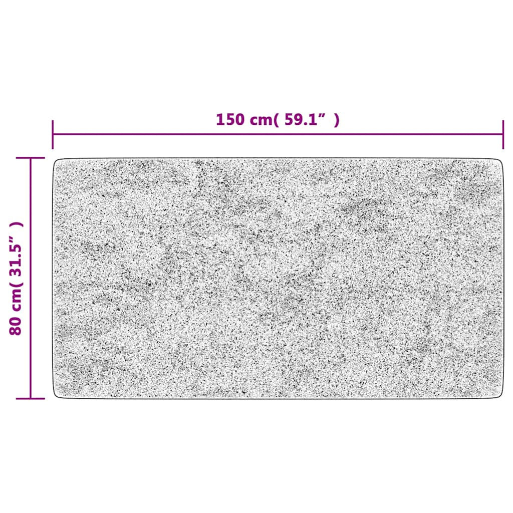 Rug Polyester Multicolour 80 x 0.4 x 150 cm Floor Mat Home Decor Floor