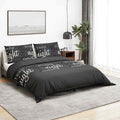 Duvet Cover Cotton Black 200 x 200 cm Bedding Bed Linen Bedroom Variant 9