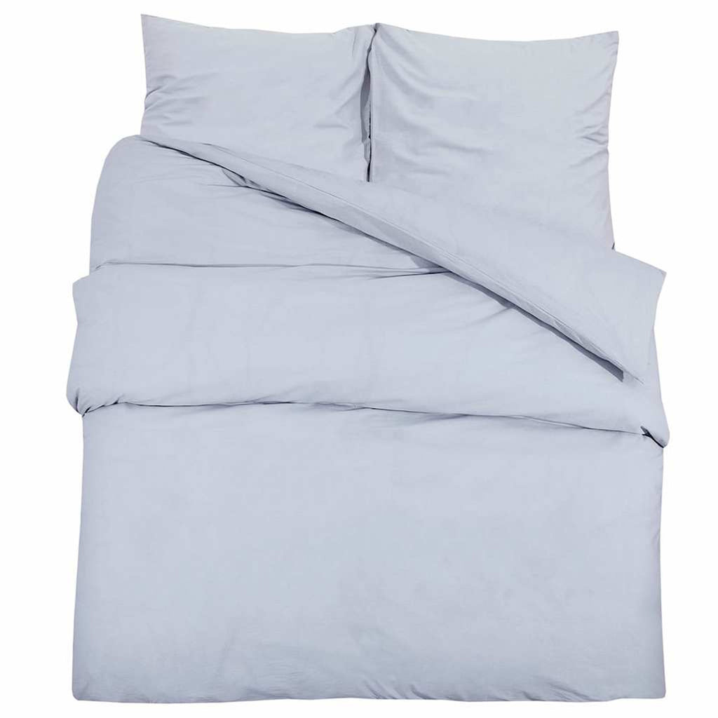 Duvet Cover Microfiber Fabric (100% Poly Grey 200 x 200 cm Bedding Bed Linen