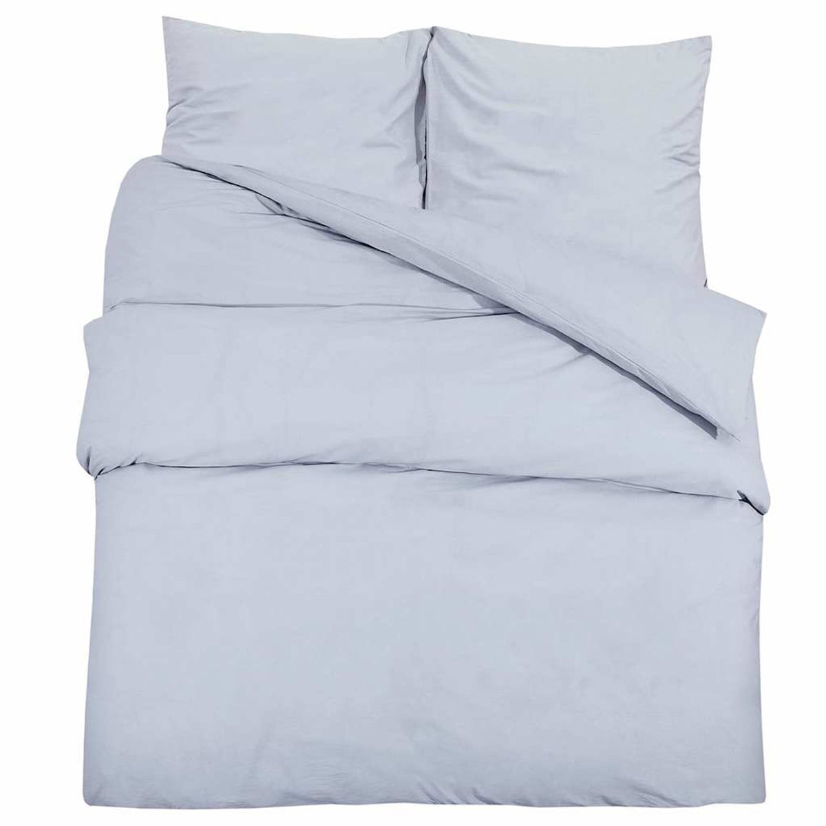Duvet Cover Microfiber Fabric (100% Poly Grey 200 x 200 cm Bedding Bed Linen