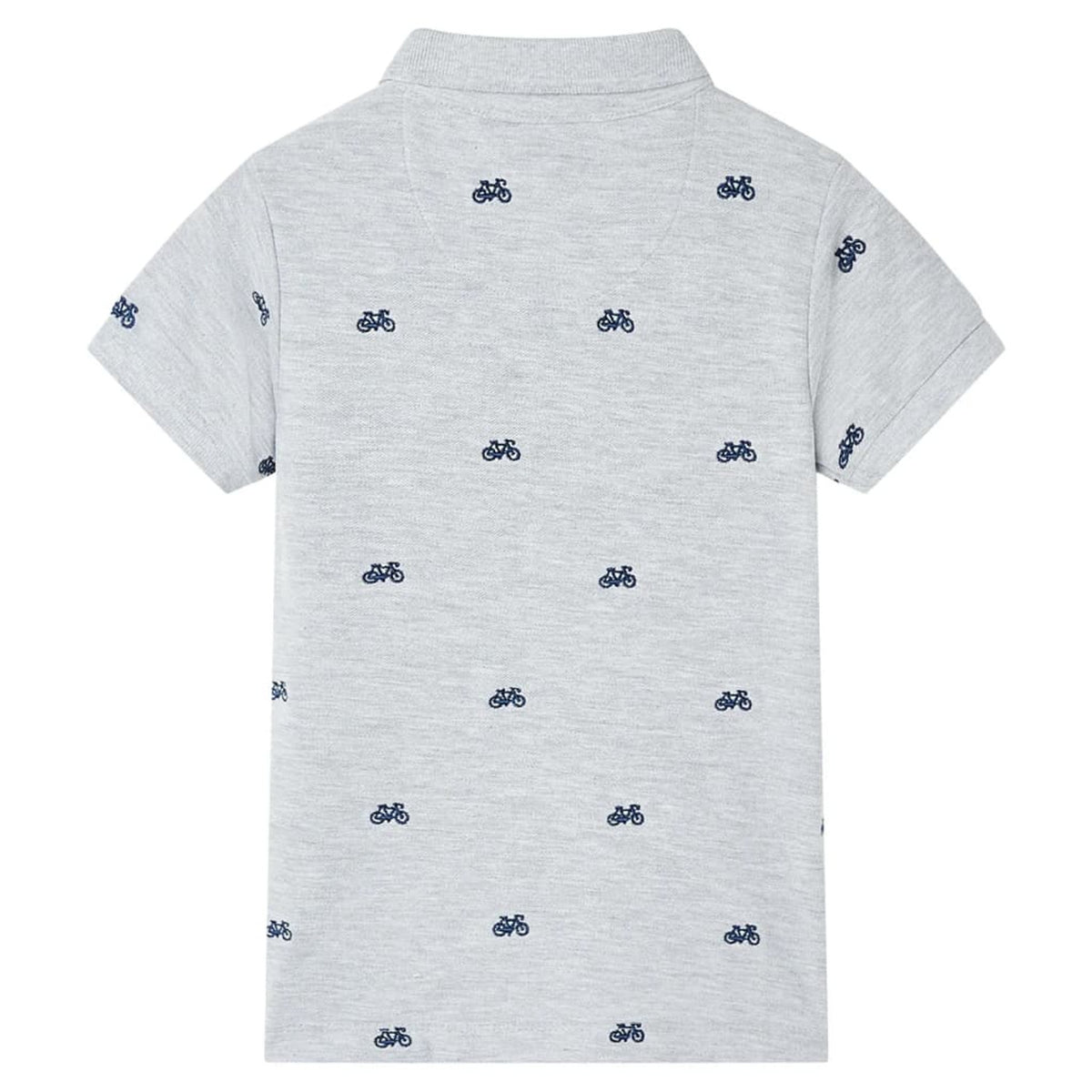 Kids'Polo Shirt Melange Cotton Grey Melange 128 Kids Clothing Children's Wear