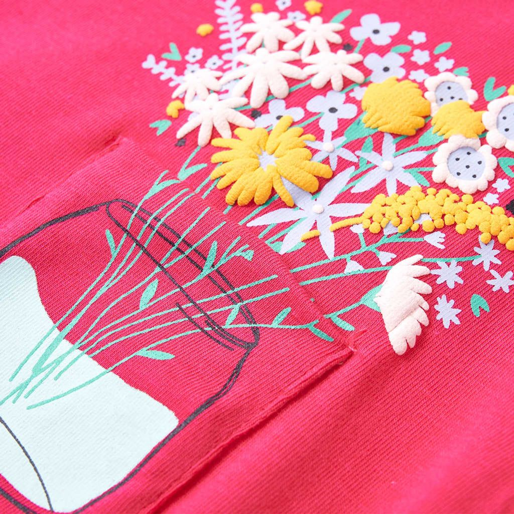 Kids T-Shirt Cotton Bright Pink 128 Children's Top Kids Clothing Variant 2