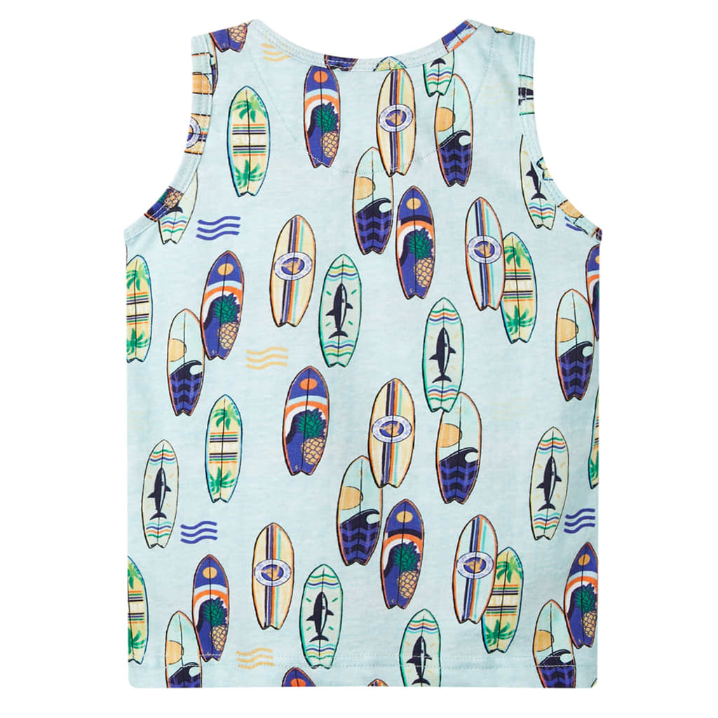 Kids'Tank Top Soft Melange Cotton Soft Blue Melange 128 Kids Variant 2