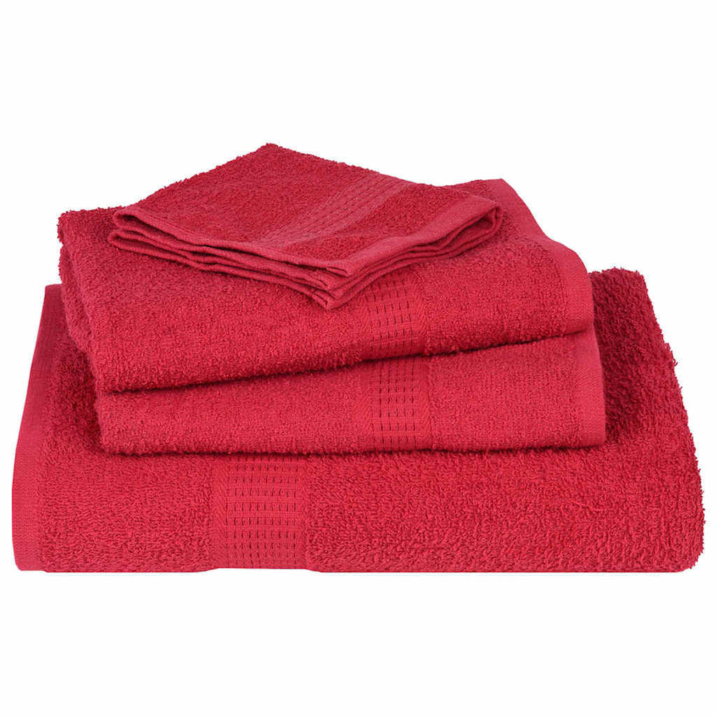 Towel Cotton Red 200 x 80 cm Bathroom Bath Linen Home Towels 2 pcs Sauna