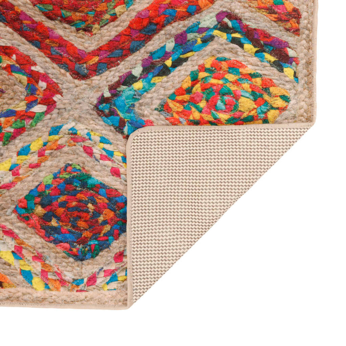 Rug Polyester Multicolour 190 x 0.4 x 300 cm Floor Mat Home Decor Variant 2