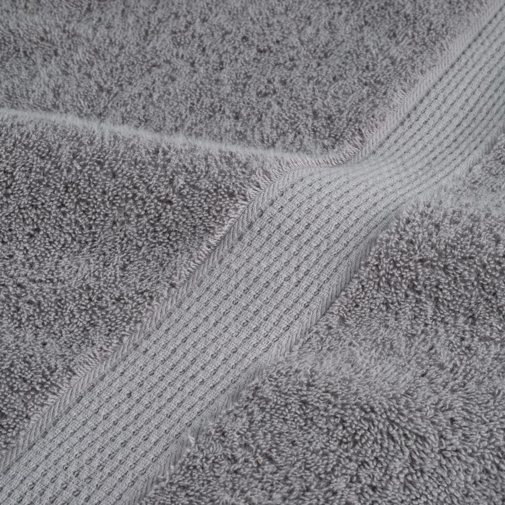 Towel Cotton Grey 140 x 70 cm Bathroom Bath Linen Home Towels 4 pcs Variant 2