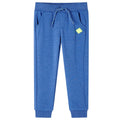 Kids'Sweatpants Melange Cotton Blue Melange 128 Kids' Bottoms Kids' Bottom 128