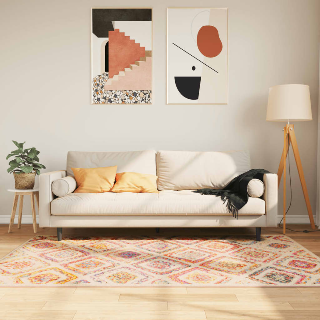 Rug Polyester Multicolour 120 x 0.4 x 180 cm Floor Mat Home Decor Variant 2