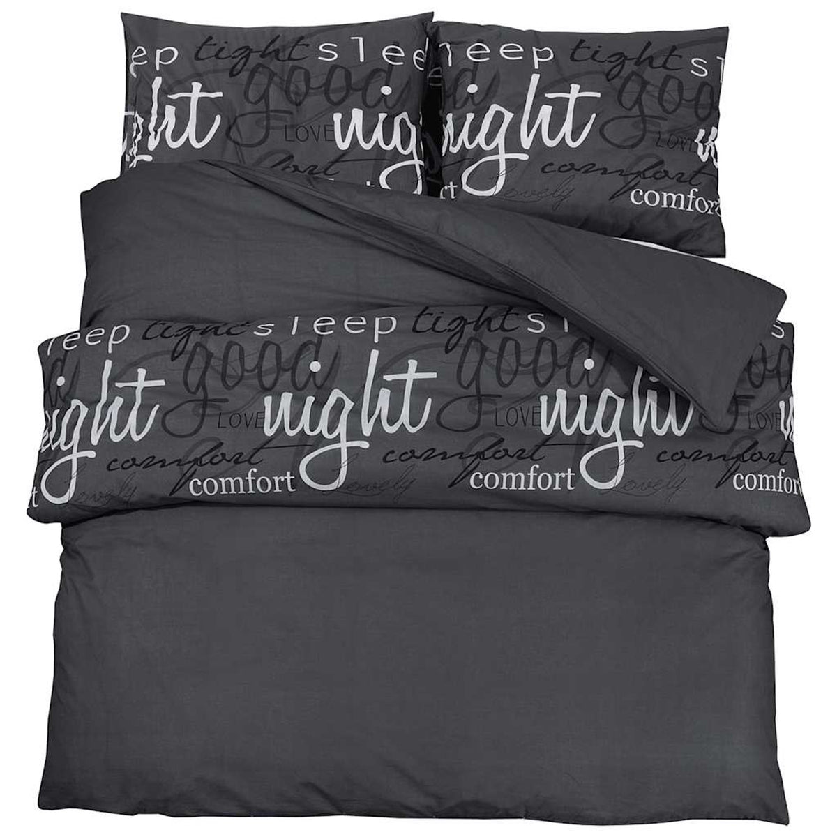 Duvet Cover Cotton Black 200 x 200 cm Bedding Bed Linen Bedroom Variant 9