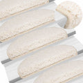 Stair Mats Half Round Large Pp Tufted White 65 x 25 x 4 cm Floor Mat Home 15