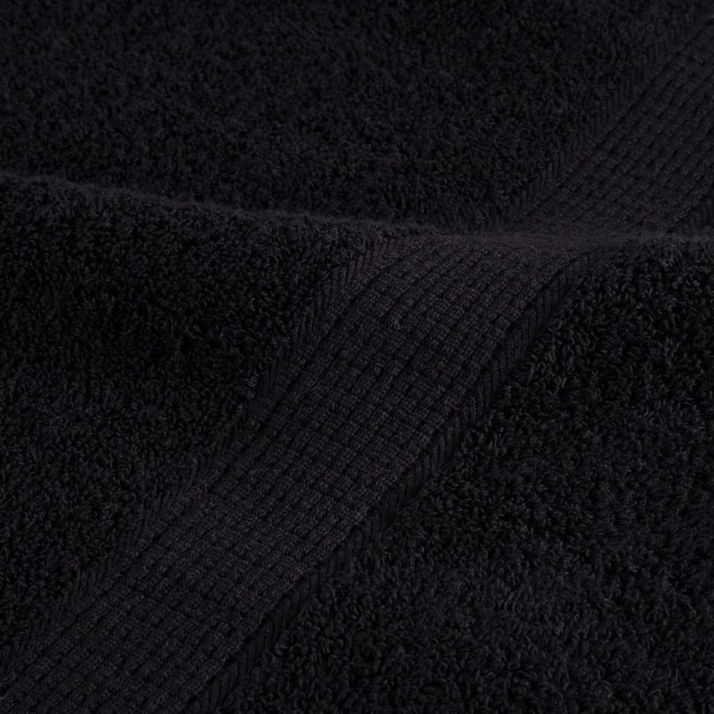 Towel Cotton Black 30 x 30 cm Bathroom Bath Linen Home Towels 2 pcs Variant 2