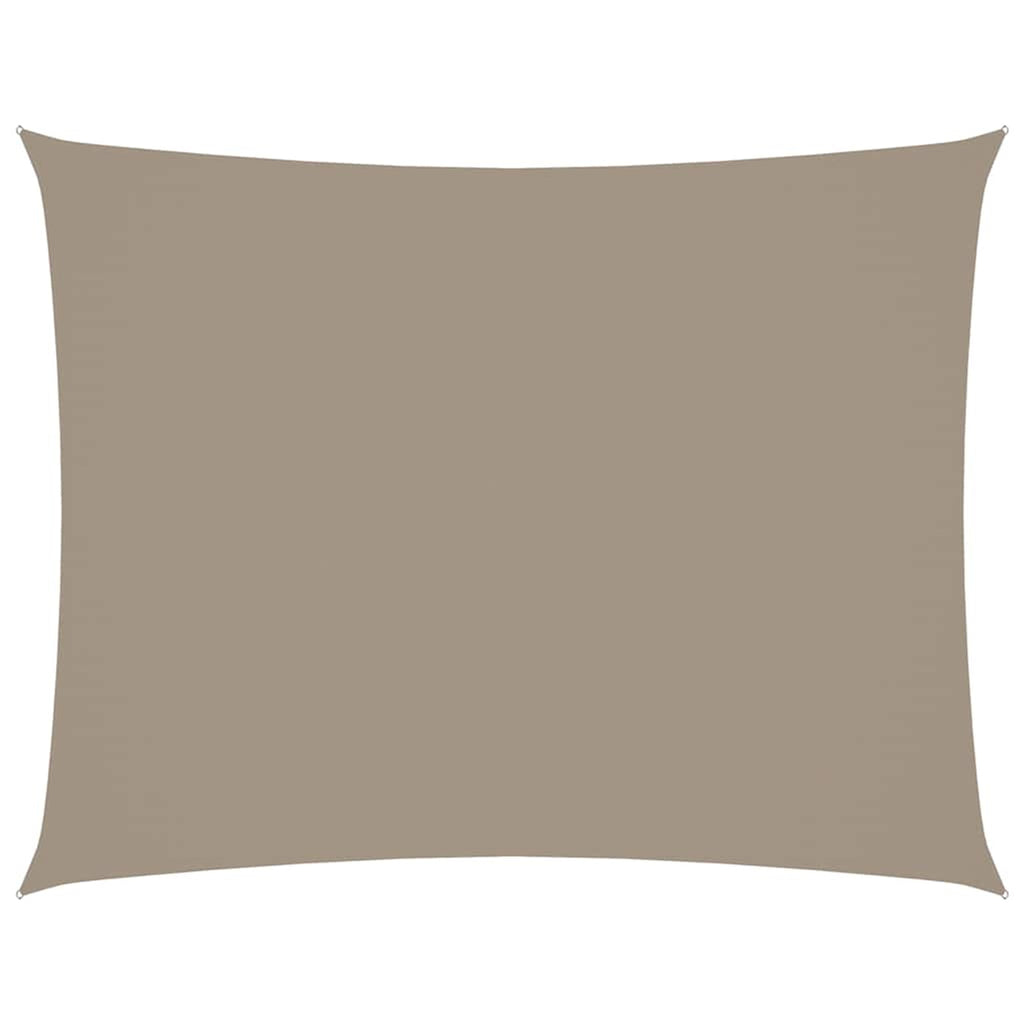 Sunshade Sail Oxford Fabric Taupe Water Resistant UV Resistant 350 x 450 cm